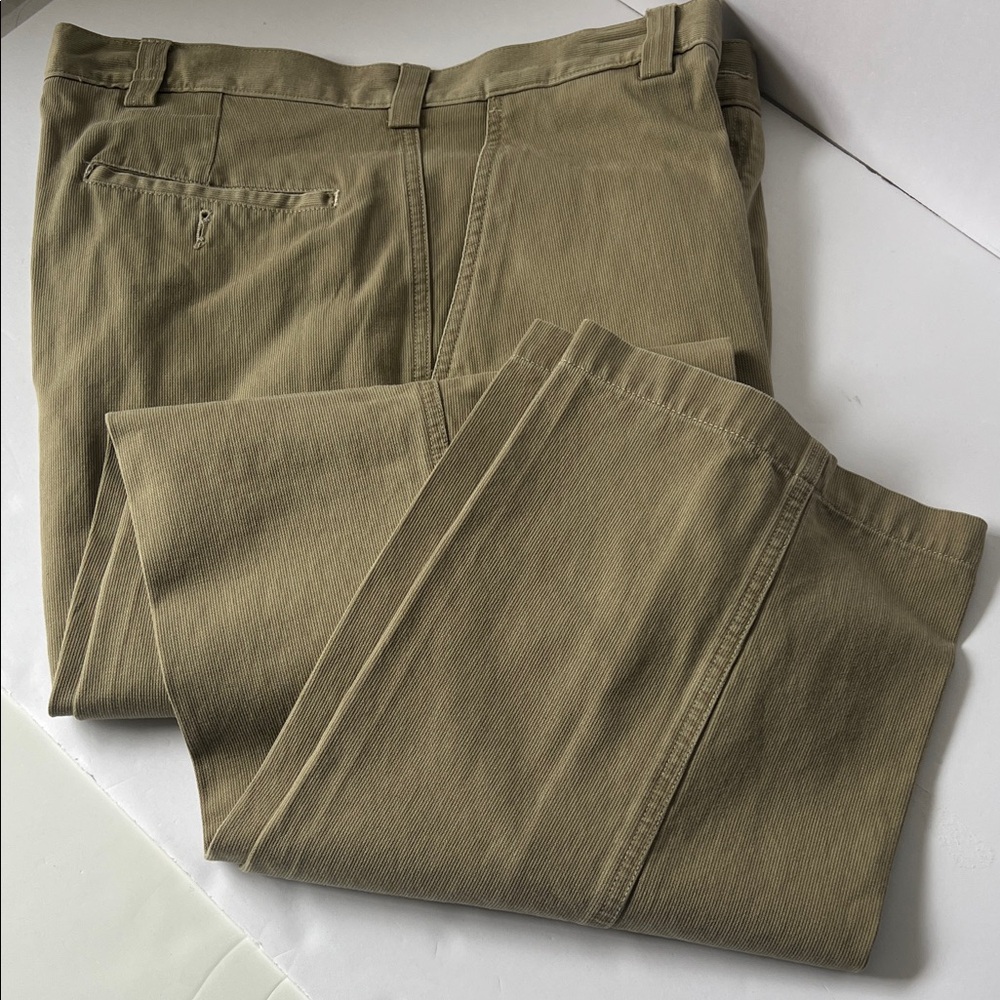 Roundtree & Yorke Cotton Chino Pants in Khaki 34x32 New